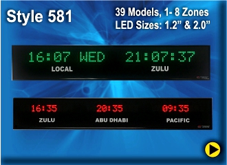BRG's Alpha Time Zone Clock, World Clock, Zulu Clock